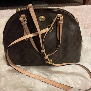 Coach Signature Peyton Cora Dome Satchel